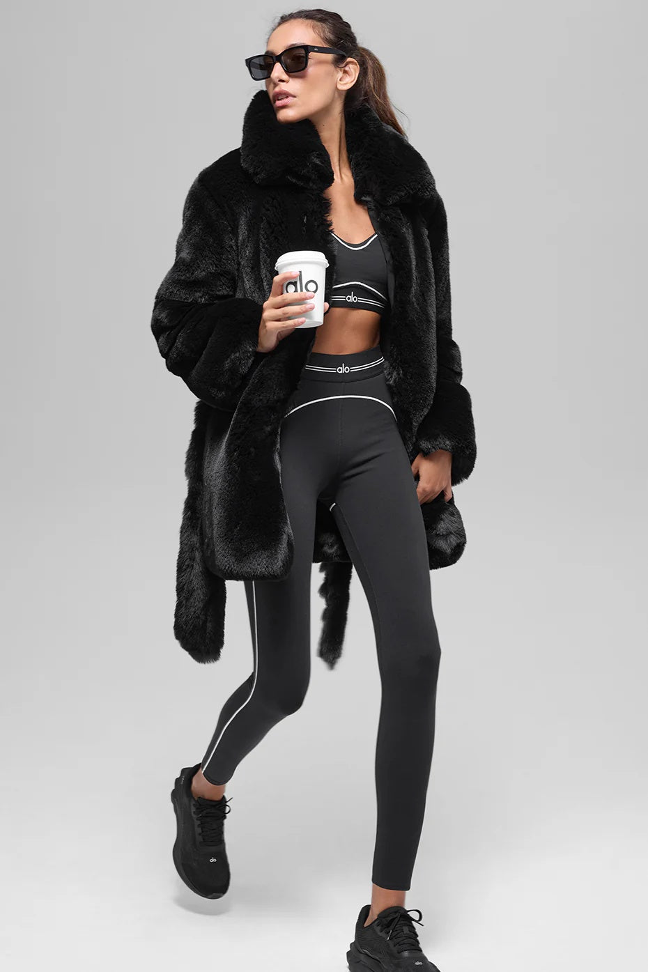 Faux Fur Starstruck Coat - Black