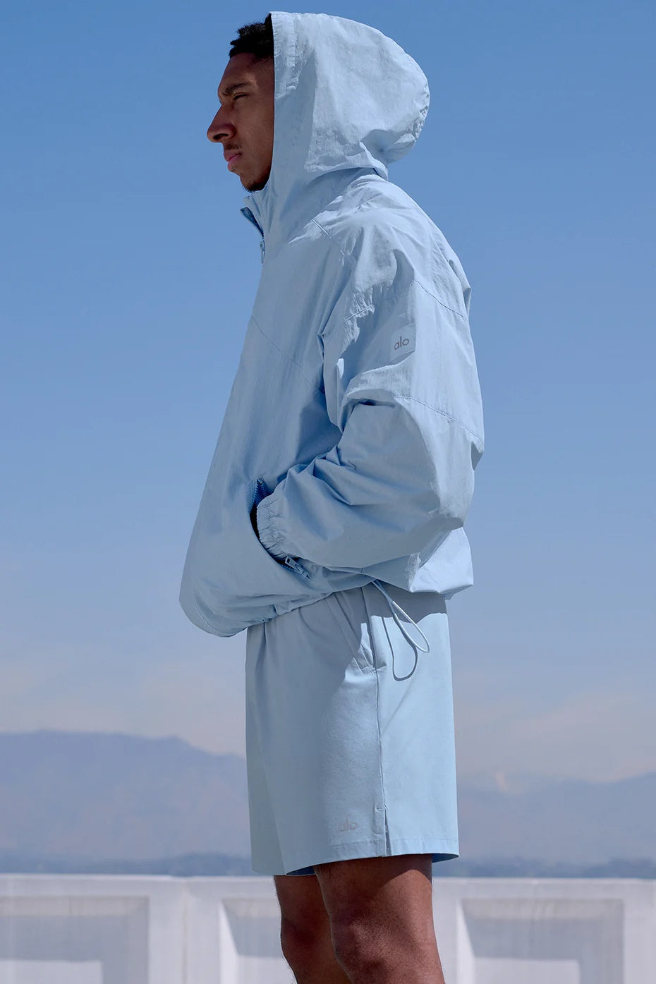 Vantage Nylon Ripstop Track Jacket - Seashell Blue