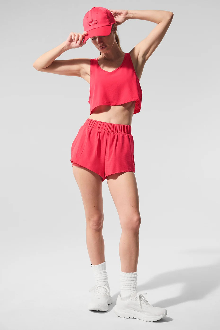 Cropped Sport Star Tank - Candy Red
