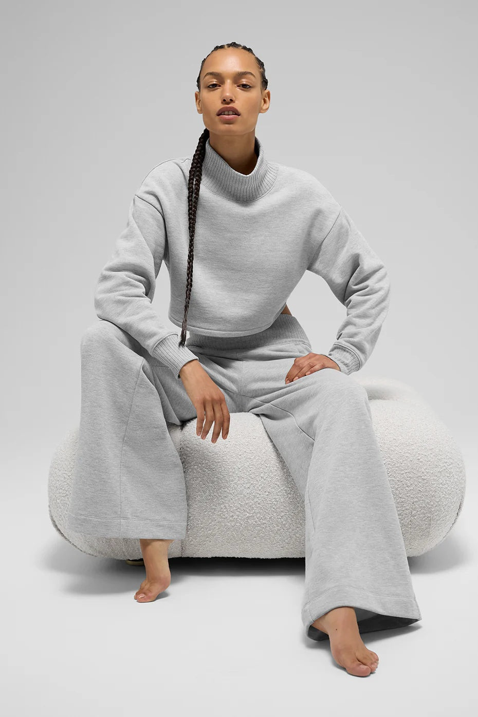 Cropped Serenity Coverup - Athletic Heather Grey