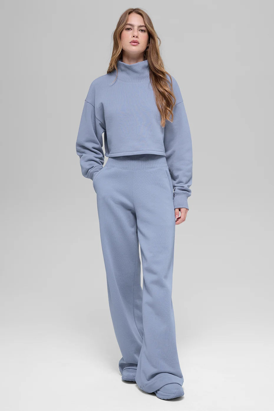 Serenity Wide Leg Sweatpant - Winter Frost