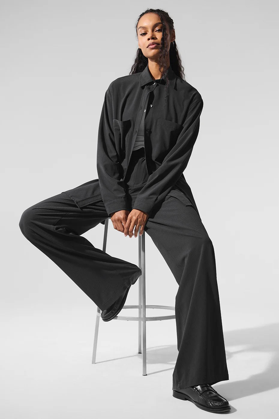 Dreamscape Button Down Long Sleeve - Black