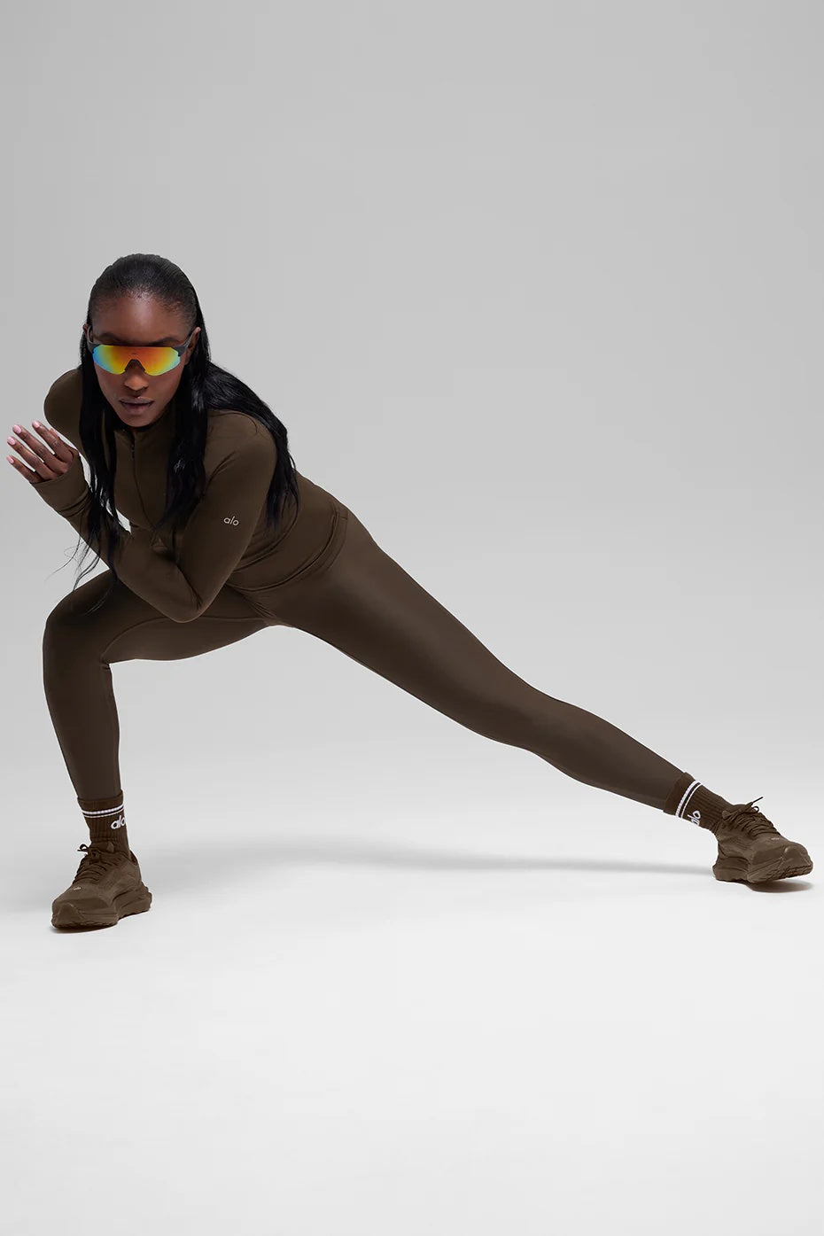 Airlift Winter Warm 1/4 Zip Long Sleeve - Espresso