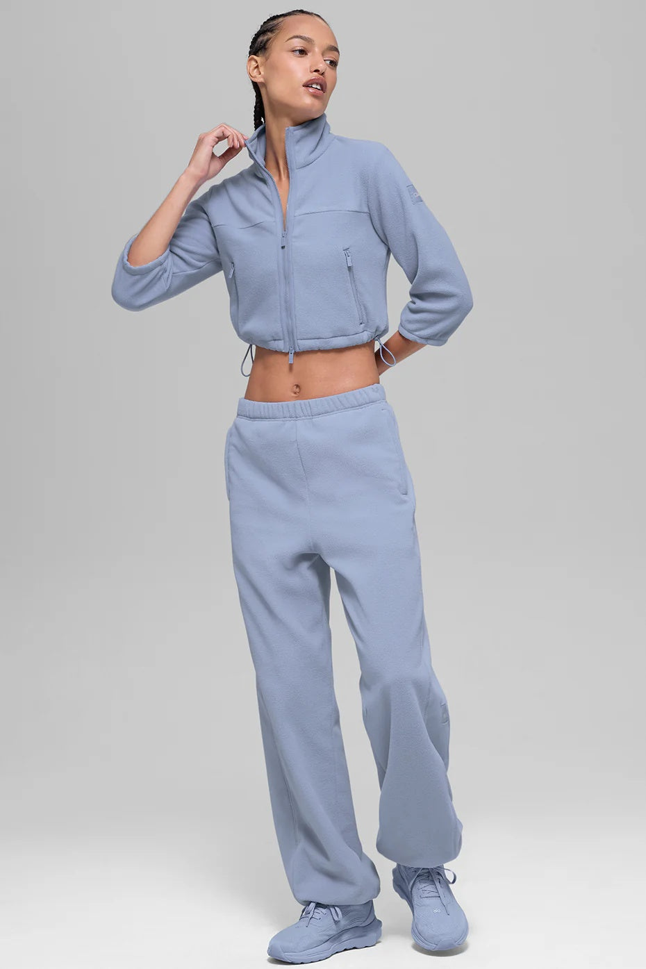 Polar Fleece Retreat Cropped Jacket - Winter Frost